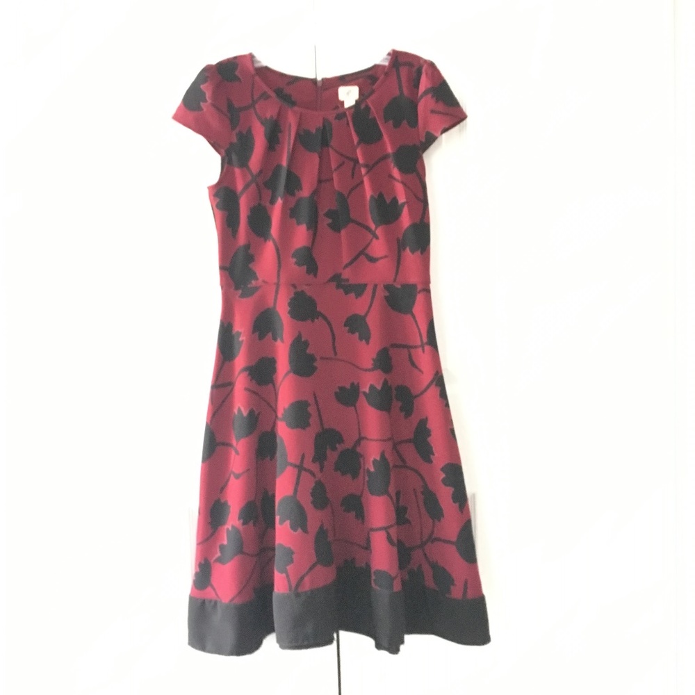 womens ann taylor loft maroon dress